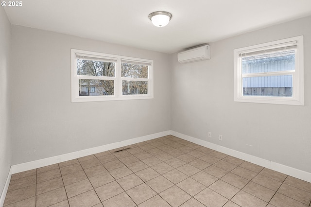 empty room featuring a wall unit AC