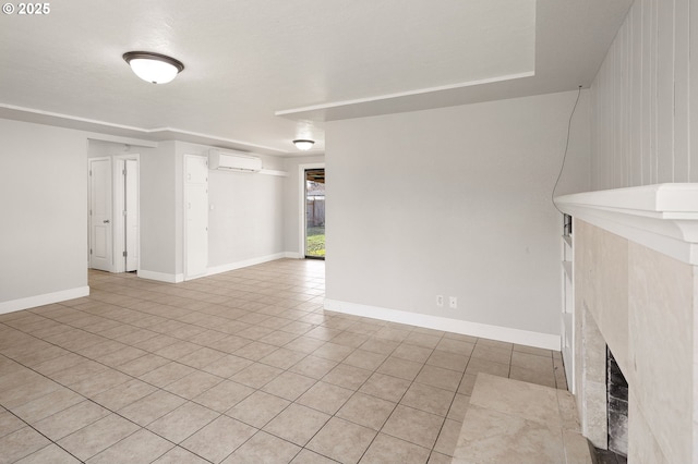 interior space with an AC wall unit