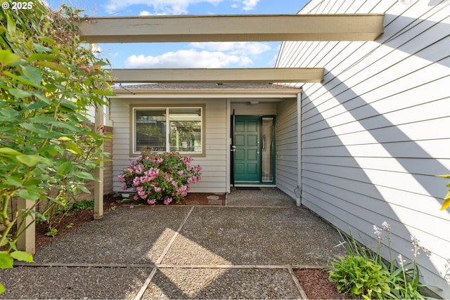 view of doorway to property