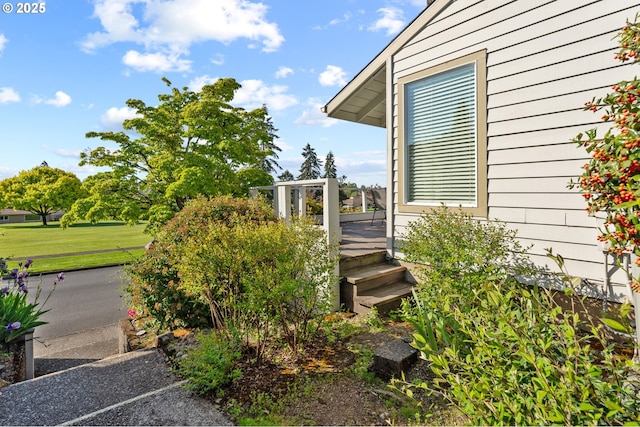 exterior space with a deck