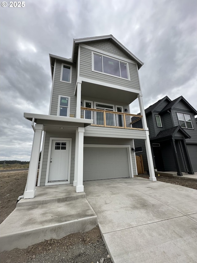 1775 S Murphy Dr, Newberg, OR 97132 - beach home with a garage, a balcony, and driveway
