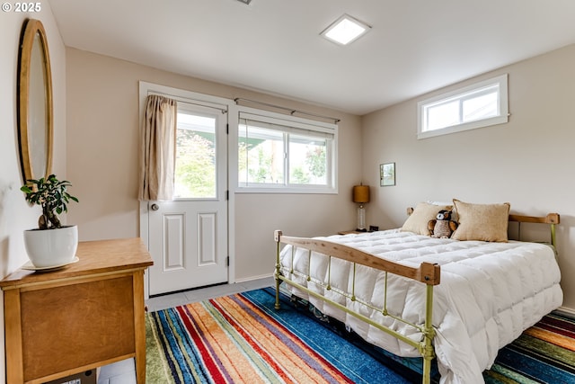 bedroom with baseboards