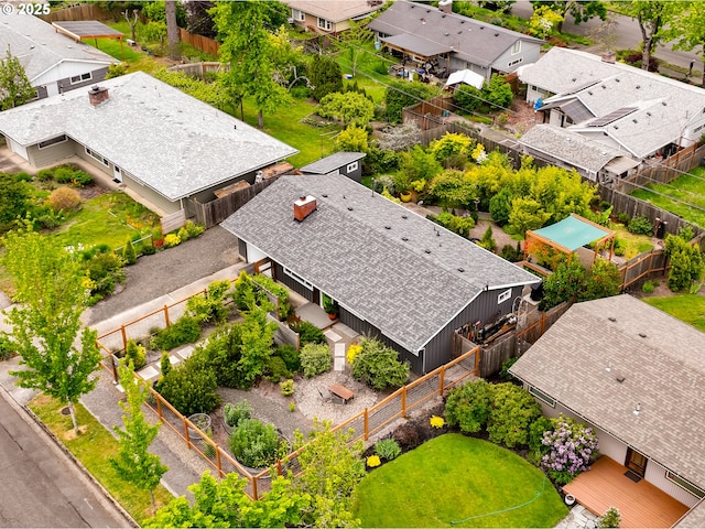 aerial perspective of suburban area