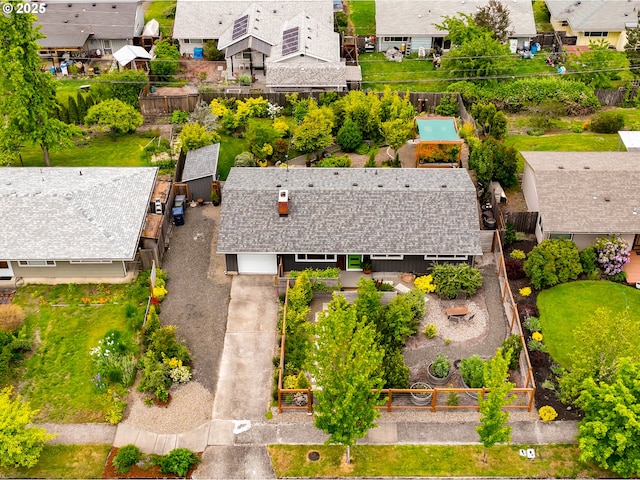 aerial perspective of suburban area
