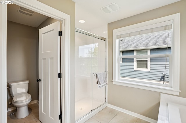 665 NE Skidmore St, Portland, OR 97211 - full bathroom featuring tile patterned floors and a shower stall
