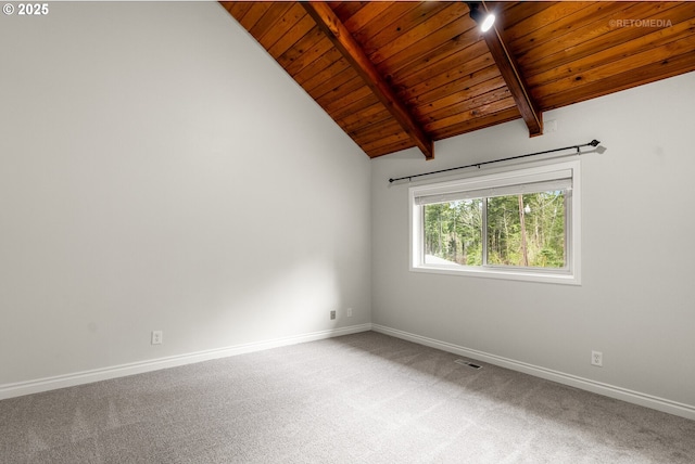 20740 S Shelley Ln, Beavercreek, OR 97004 - unfurnished room featuring wooden ceiling and carpet