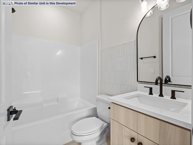 1612 SE Morrison St Unit 2, Portland, OR 97214 - bathroom with vanity, toilet, and shower / tub combination
