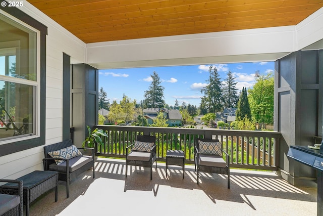 balcony featuring a residential view