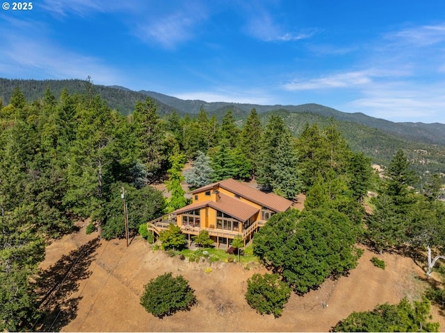 1999 Tolman Creek Rd, Ashland, OR 97520 - view from above of property with a forest and a mountain backdrop