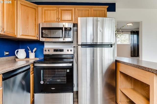 kitchen with appliances with stainless steel finishes