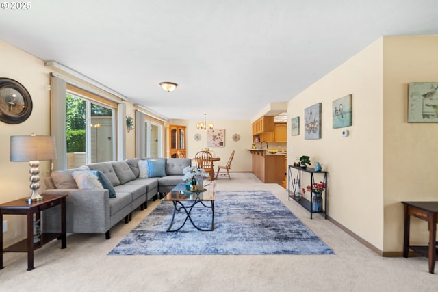 2935 Cedarwood Ct, Albany, OR 97322 - living area with light carpet and a chandelier