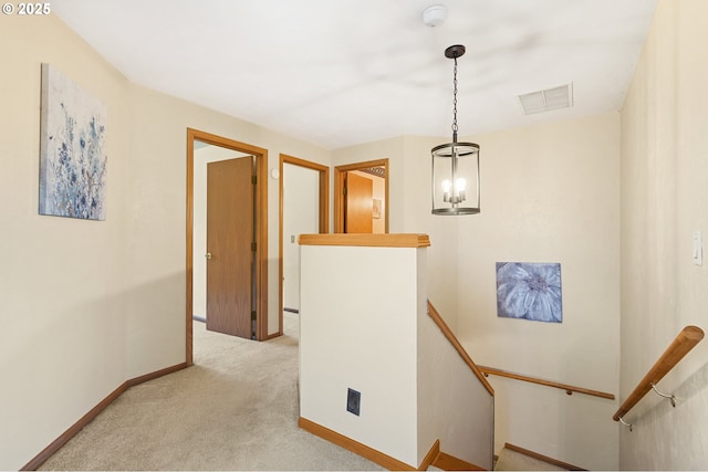 2935 Cedarwood Ct, Albany, OR 97322 - corridor with an upstairs landing and light colored carpet