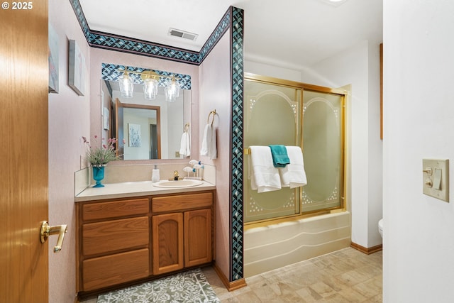2935 Cedarwood Ct, Albany, OR 97322 - full bathroom with vanity and shower / bath combination with glass door