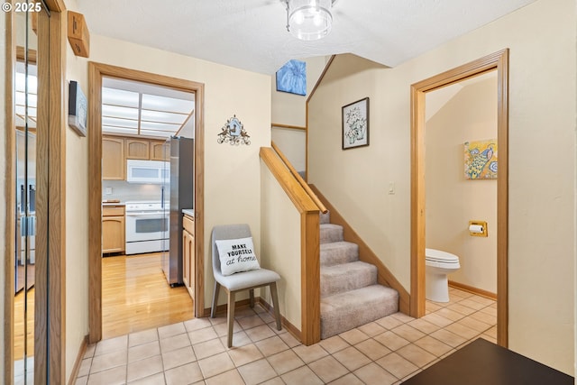 2935 Cedarwood Ct, Albany, OR 97322 - staircase with tile patterned flooring