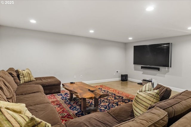 2505 SW Hillcrest Dr, Portland, OR 97201 - living room featuring recessed lighting and baseboards