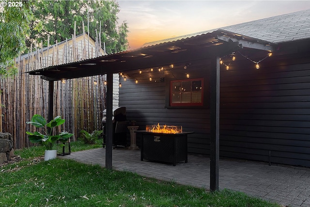 4915 NE 8th Ave, Portland, OR 97211 - view of patio featuring an outdoor fire pit and area for grilling