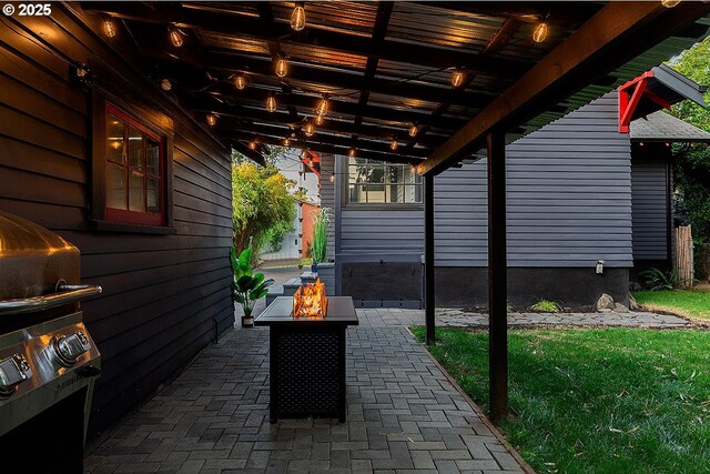 4915 NE 8th Ave, Portland, OR 97211 - view of patio / terrace featuring a fire pit and area for grilling