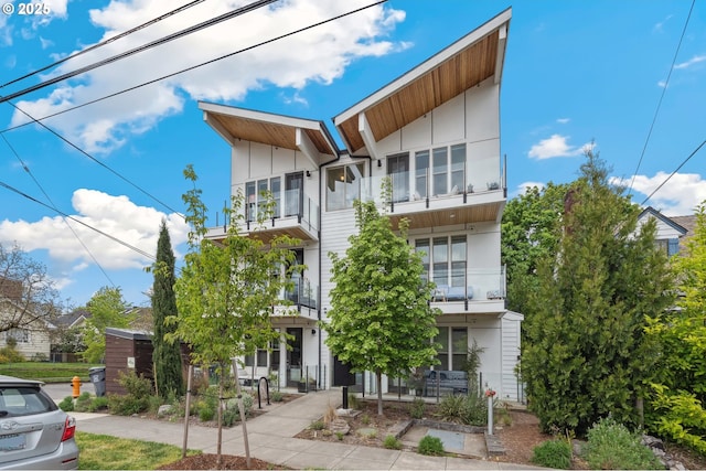 view of contemporary home