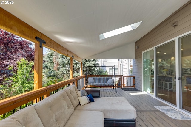 15463 NW Andalusian Way, Portland, OR 97229 - wooden deck with an outdoor living space