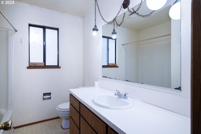 full bath with tile patterned floors, a shower, and a wealth of natural light