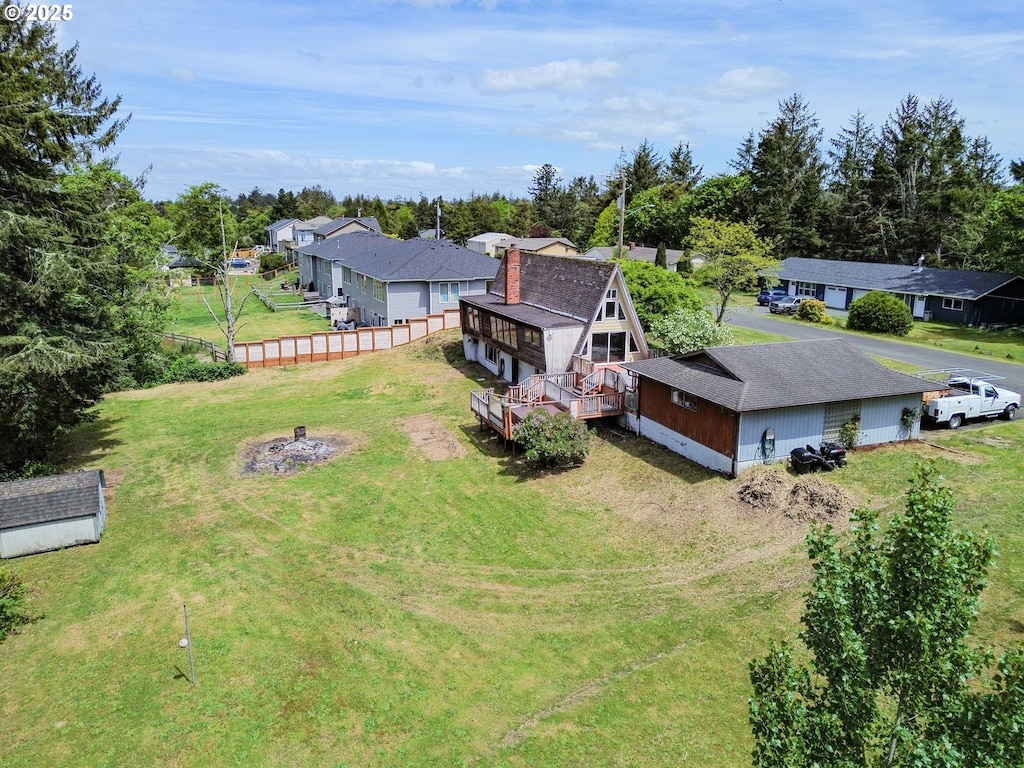 1388 Fifer Heights Rd, Gearhart, OR 97138 - aerial view of residential area with a tree filled landscape