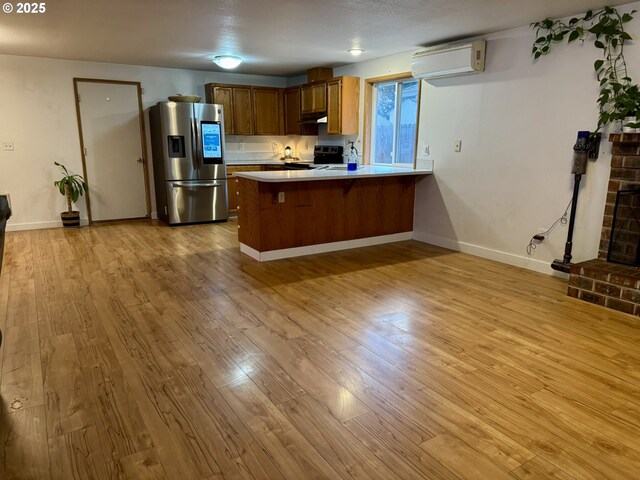 living room featuring light hardwood / wood-style floors