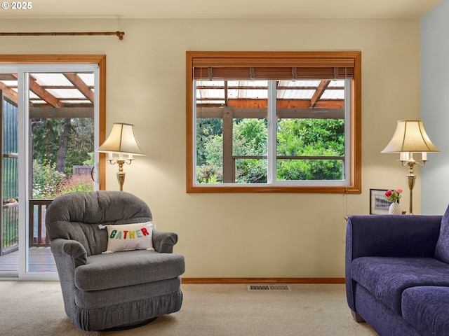 1305 Sandy Ridge Rd, Gearhart, OR 97138 - living area featuring carpet and healthy amount of natural light