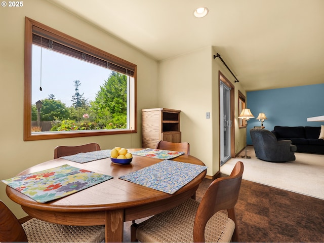 1305 Sandy Ridge Rd, Gearhart, OR 97138 - dining area with carpet and recessed lighting