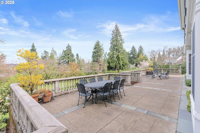 view of patio / terrace featuring outdoor dining space