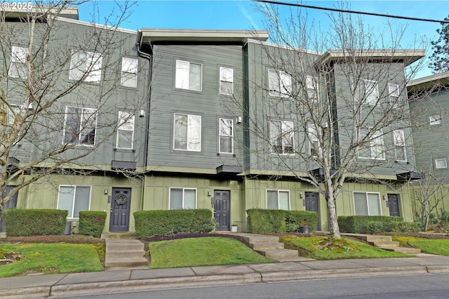 view of property featuring board and batten siding