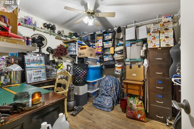 174 Cedar Ln, Gates, OR 97346 - storage room with ceiling fan