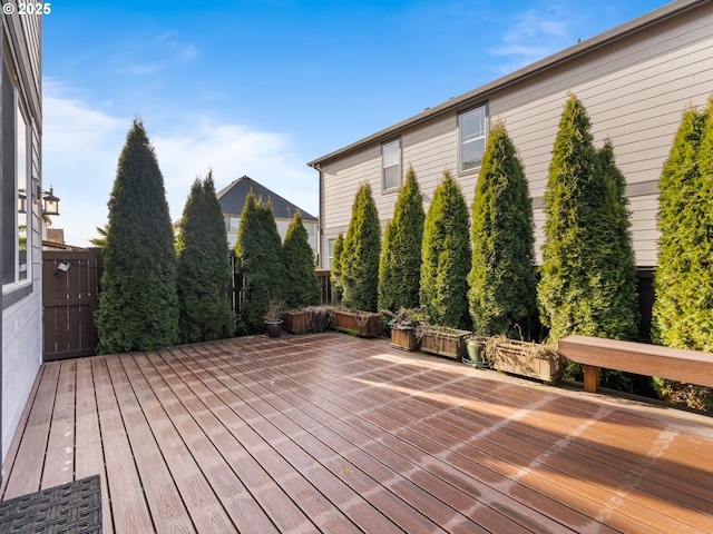 view of wooden terrace