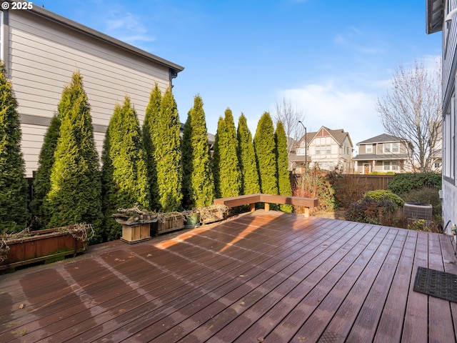 wooden terrace with central AC