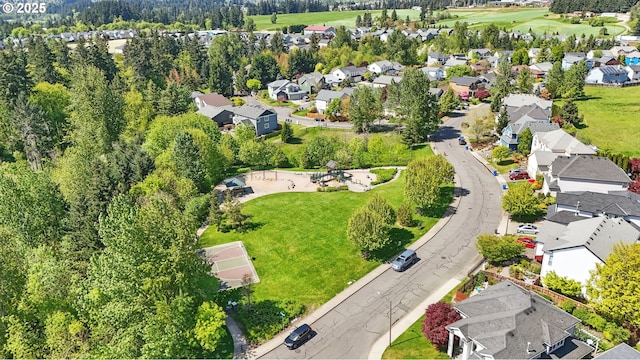 aerial perspective of suburban area