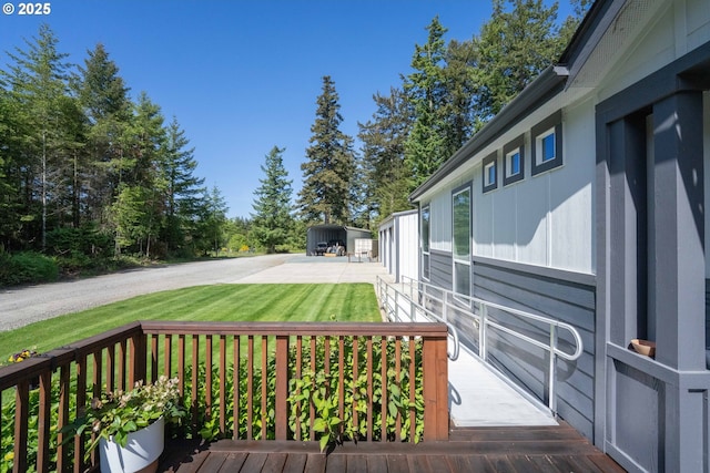 87477 Jean Dr, Bandon, OR 97411 - deck with a yard