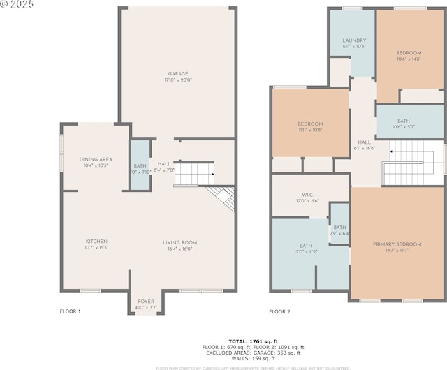 11649 SE Pleasant Valley Pkwy, Happy Valley, OR 97086 - view of home floor plan