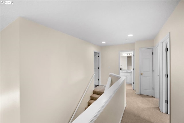 2290 N Irvine St, Cornelius, OR 97113 - hallway with light carpet and recessed lighting