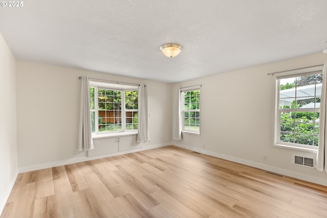 420 Mar Loop, Eugene, OR 97401 - empty room with light wood-style flooring, plenty of natural light, baseboards, and a textured ceiling