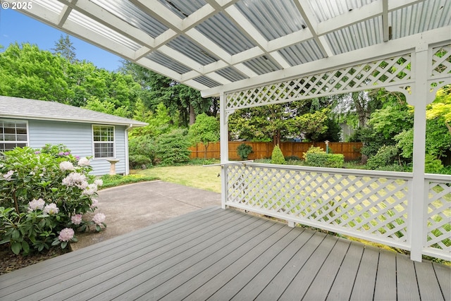 420 Mar Loop, Eugene, OR 97401 - wooden deck with view of scattered trees