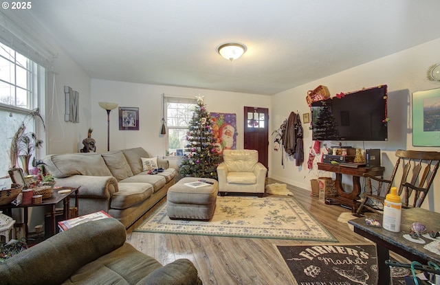 116 SE Williams Rd, Gresham, OR 97080 - living area with wood finished floors and baseboards