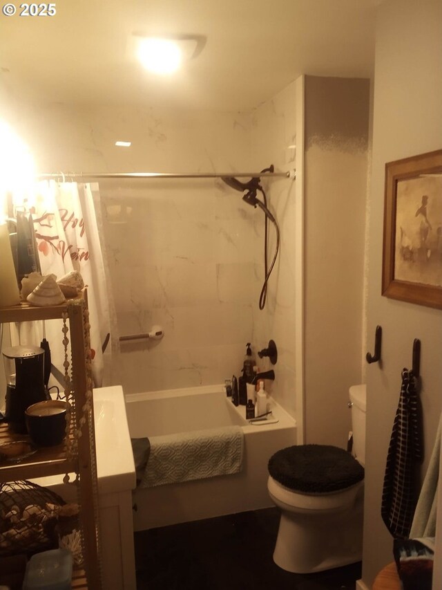 116 SE Williams Rd, Gresham, OR 97080 - bathroom with vanity and shower / bathtub combination with curtain