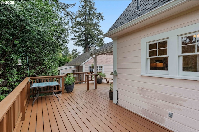 view of wooden deck