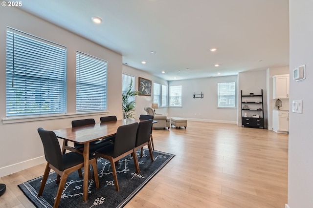 12935 SW Tabor Ter, Beaverton, OR 97007 - dining space with light wood-style flooring and recessed lighting