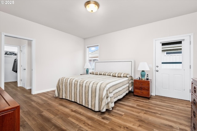 bedroom featuring hardwood / wood-style floors