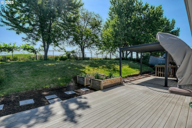 458 NW 21st St, Pendleton, OR 97801 - wooden terrace featuring a garden