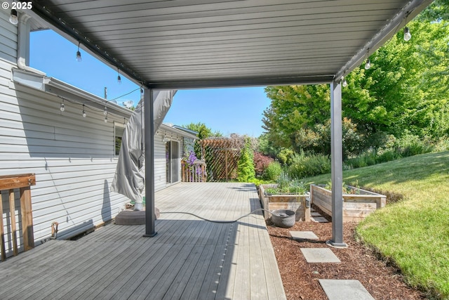 458 NW 21st St, Pendleton, OR 97801 - deck featuring a yard and a vegetable garden