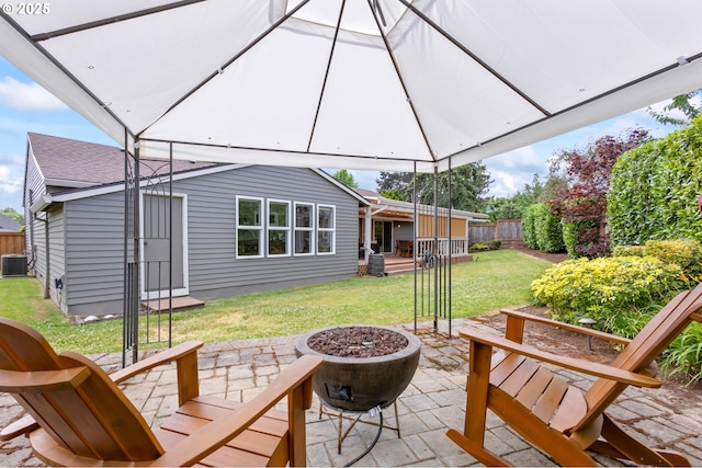 13355 SW Chimney Ridge Ct, Tigard, OR 97223 - view of patio featuring an outdoor fire pit