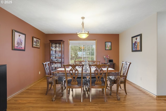 dining room with light hardwood / wood-style flooring