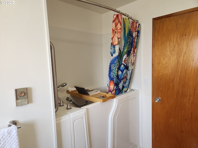 view of laundry area