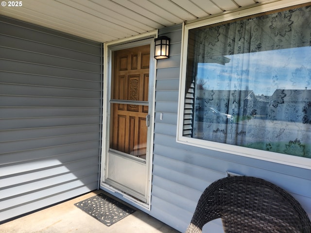 view of doorway to property
